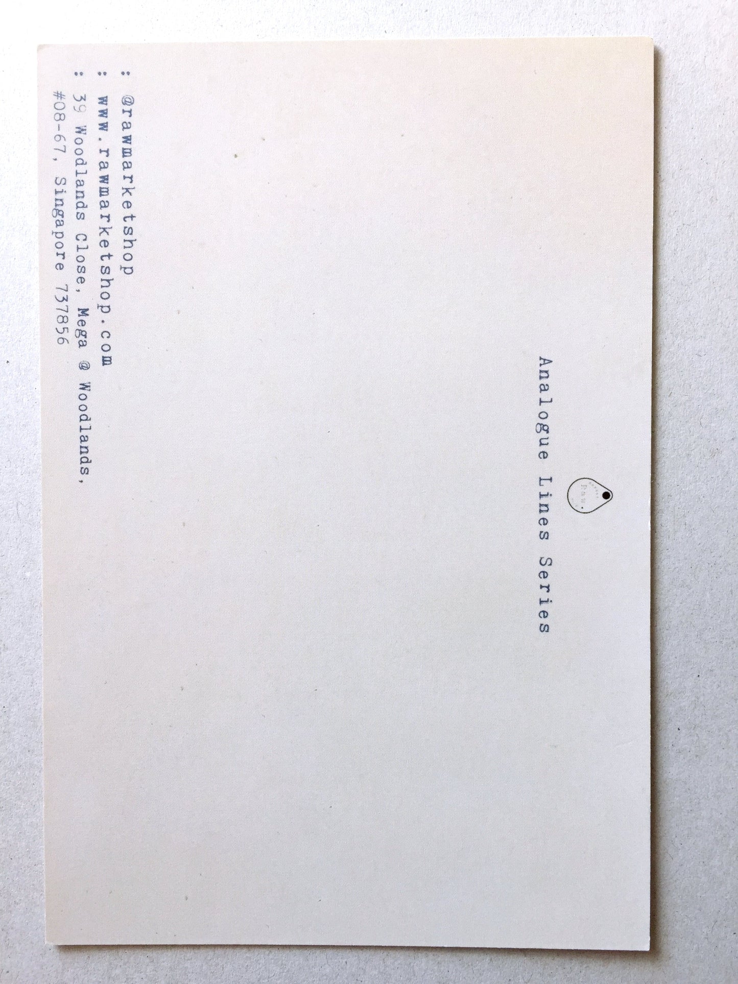 Raw Market Shop - promotional postcards [Like new]