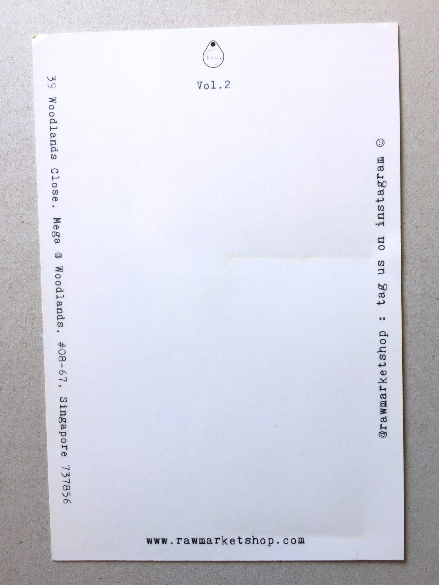 Raw Market Shop - promotional postcards [Like new]