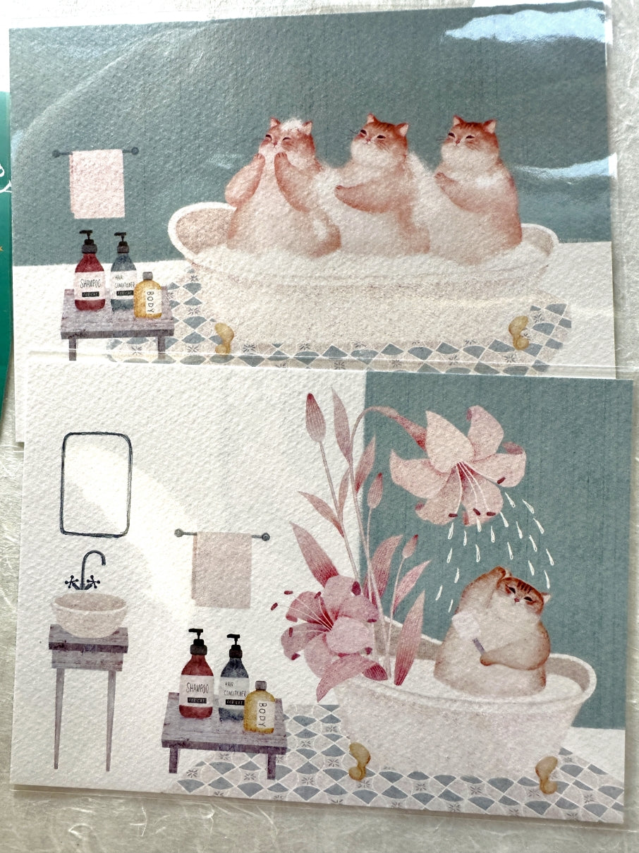 Amily Shen - cat illustration postcards