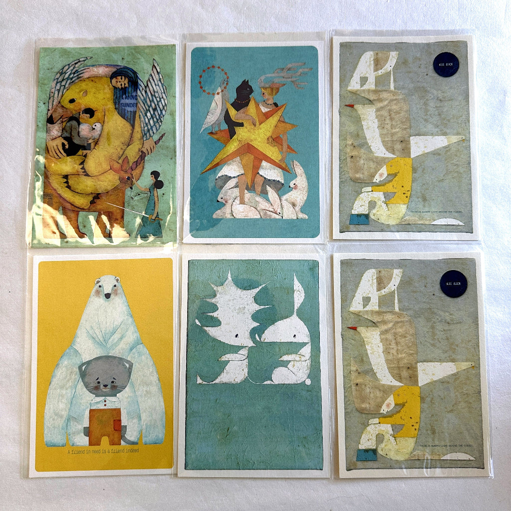 Art postcards by Japanese illustrator Toshiyuki Fukuda