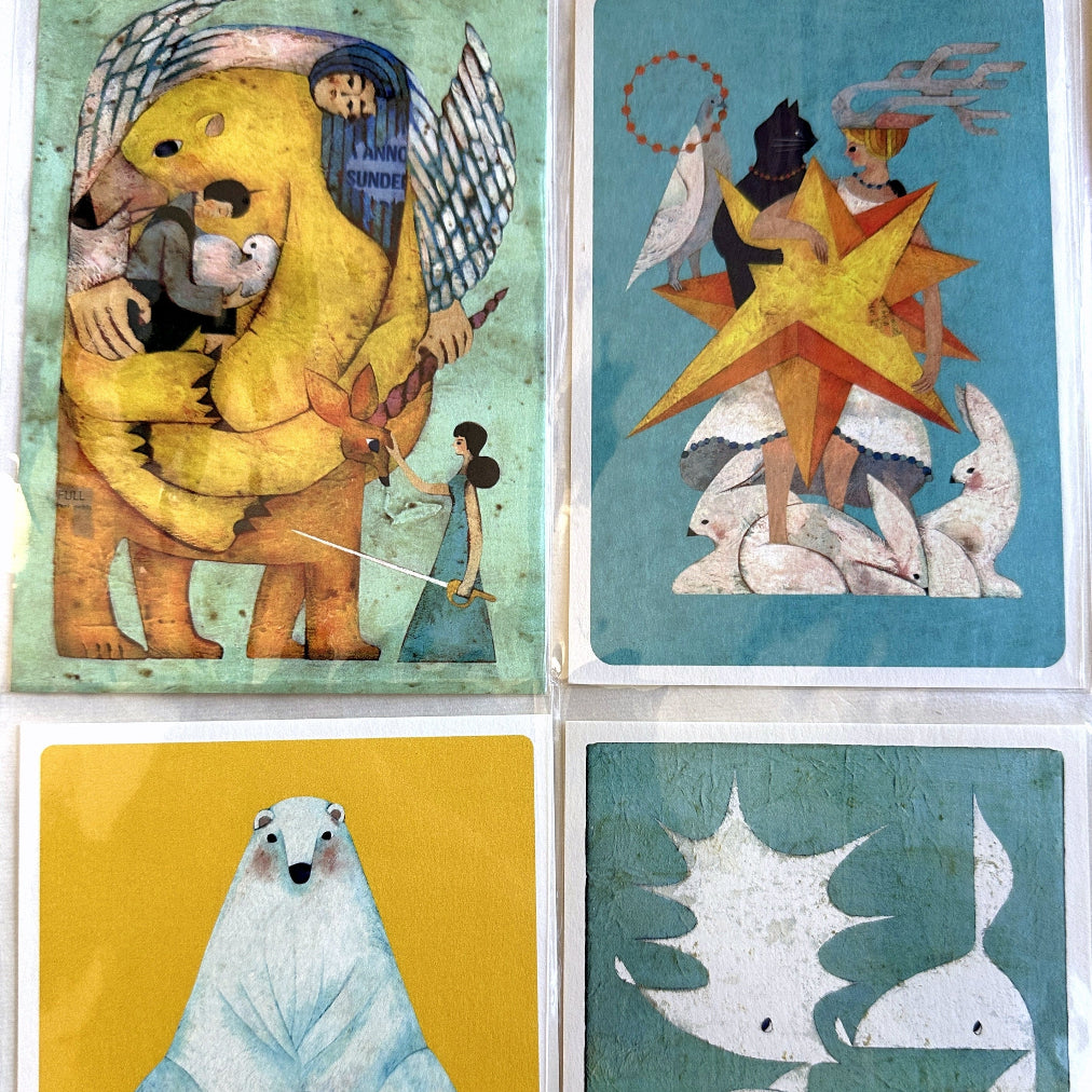 Art postcards by Japanese illustrator Toshiyuki Fukuda