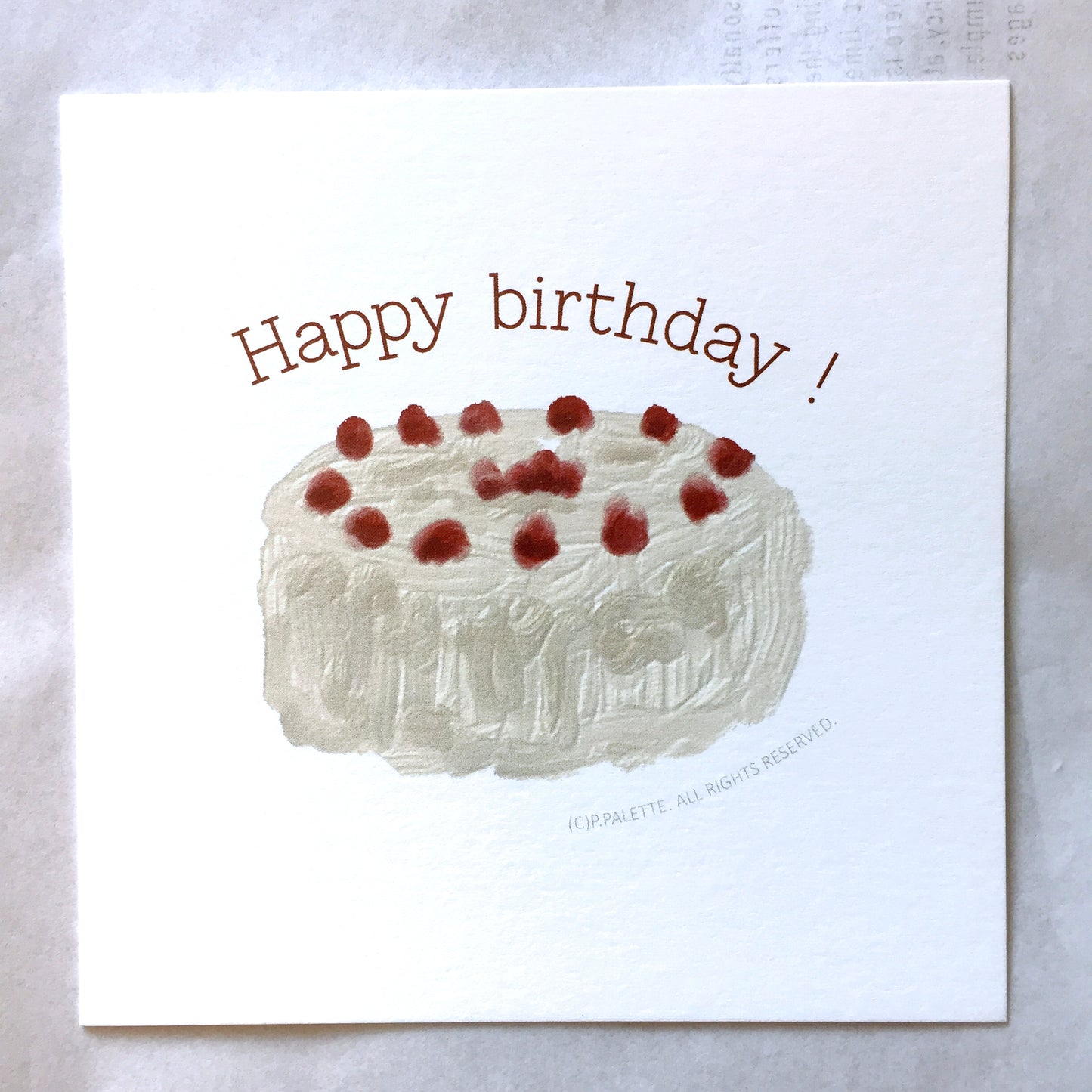 p.palette - Happy Birthday postcards [Like New]