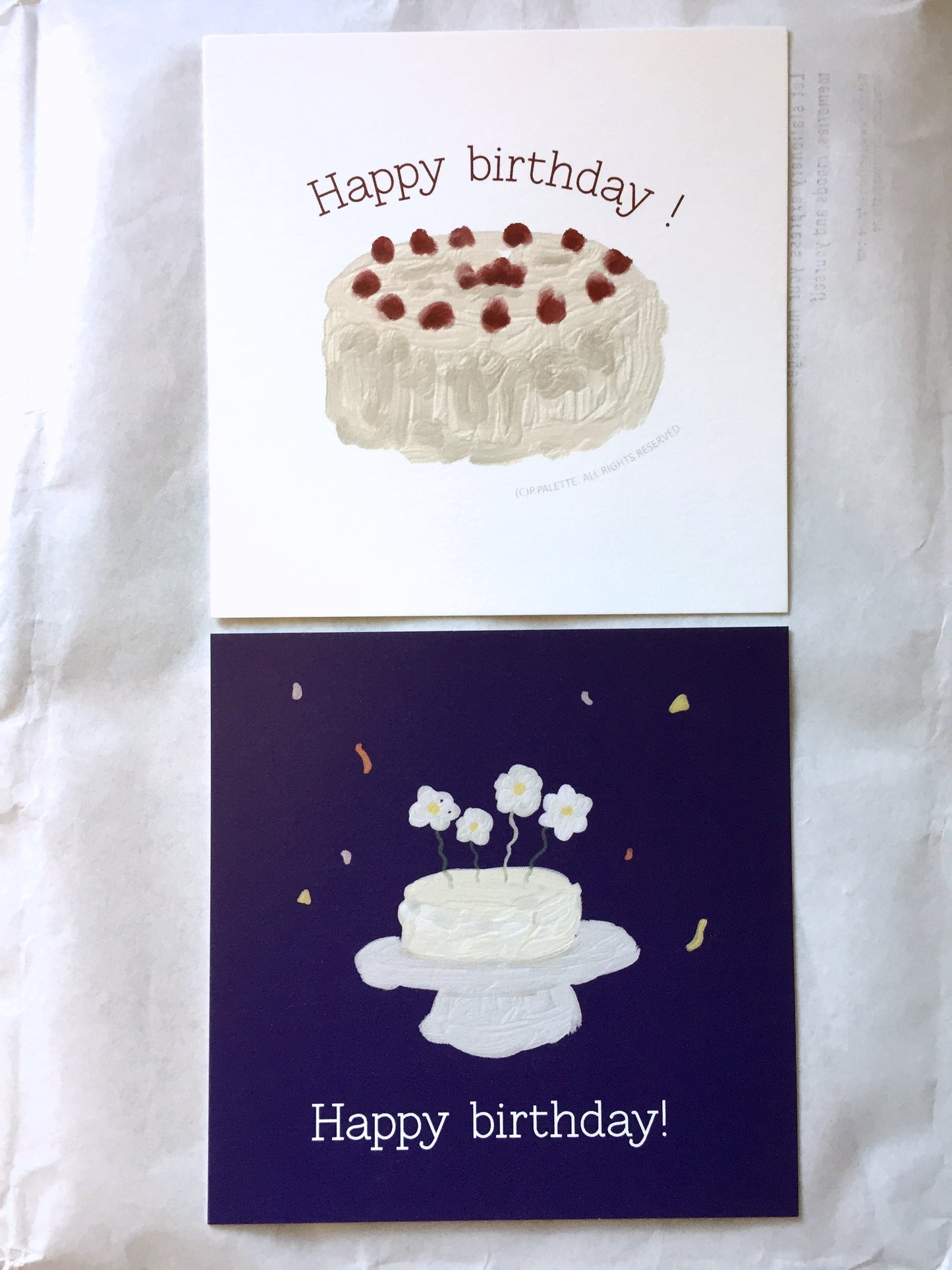 p.palette - Happy Birthday postcards [Like New]