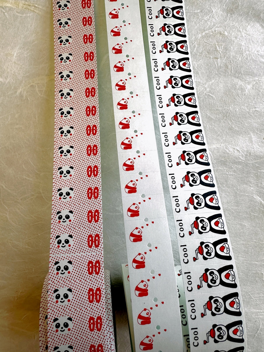 Panda Factory - Panda label sticker rolls SAMPLES
