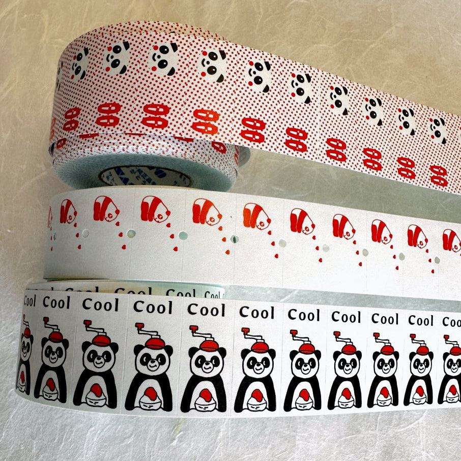 Panda Factory - Panda label sticker rolls SAMPLES