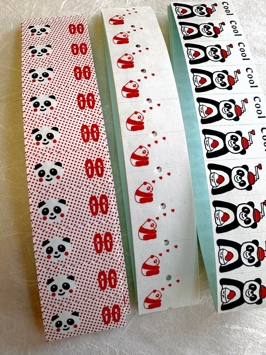 Panda Factory - Panda label sticker rolls SAMPLES