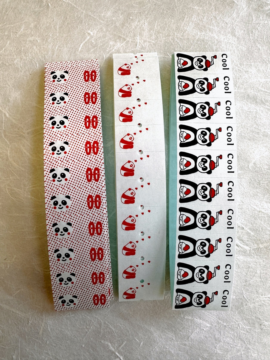 Panda Factory - Panda label sticker rolls SAMPLES