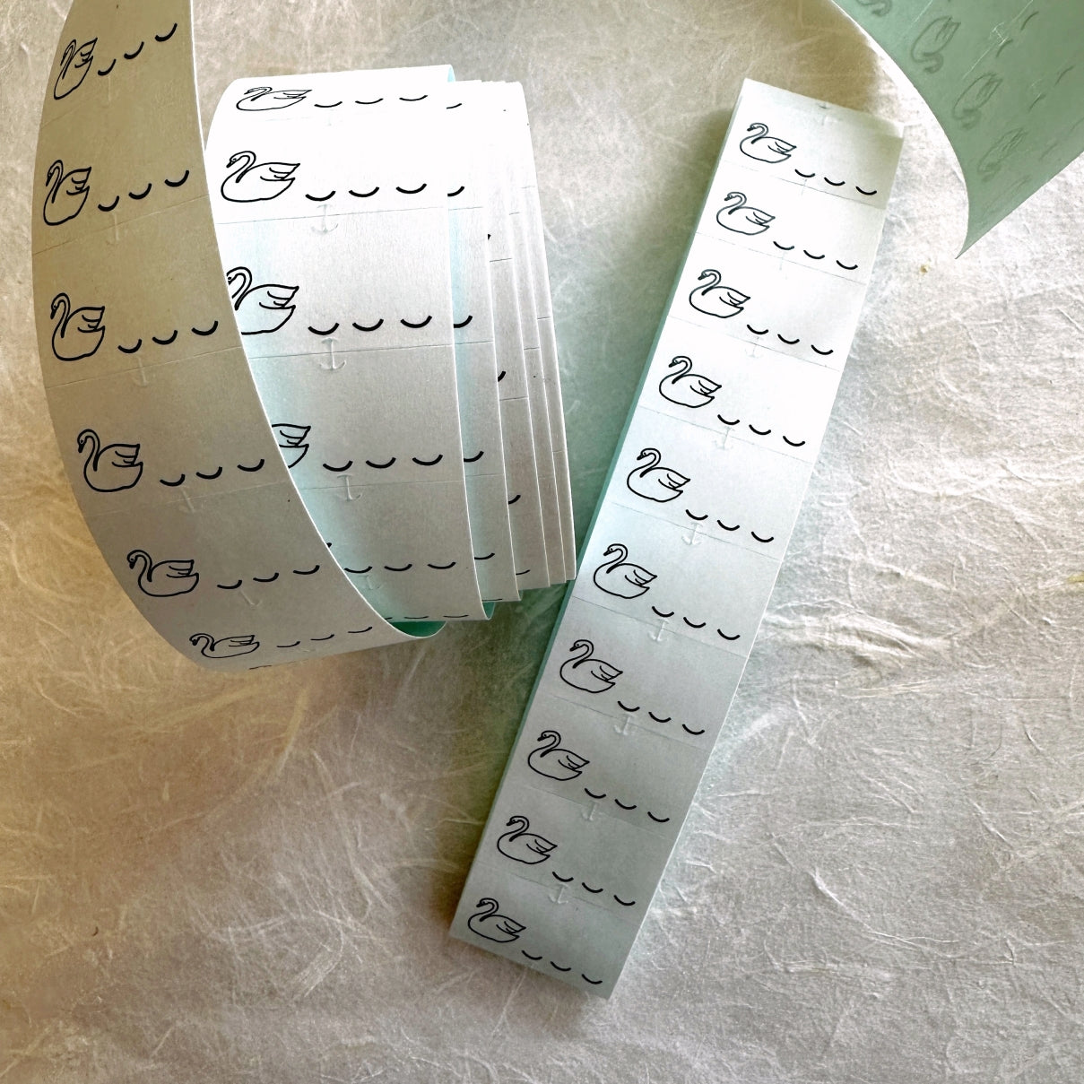 Panda Factory - Swan label sticker rolls SAMPLES