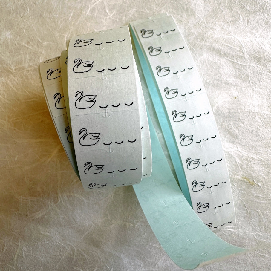 Panda Factory - Swan label sticker rolls SAMPLES