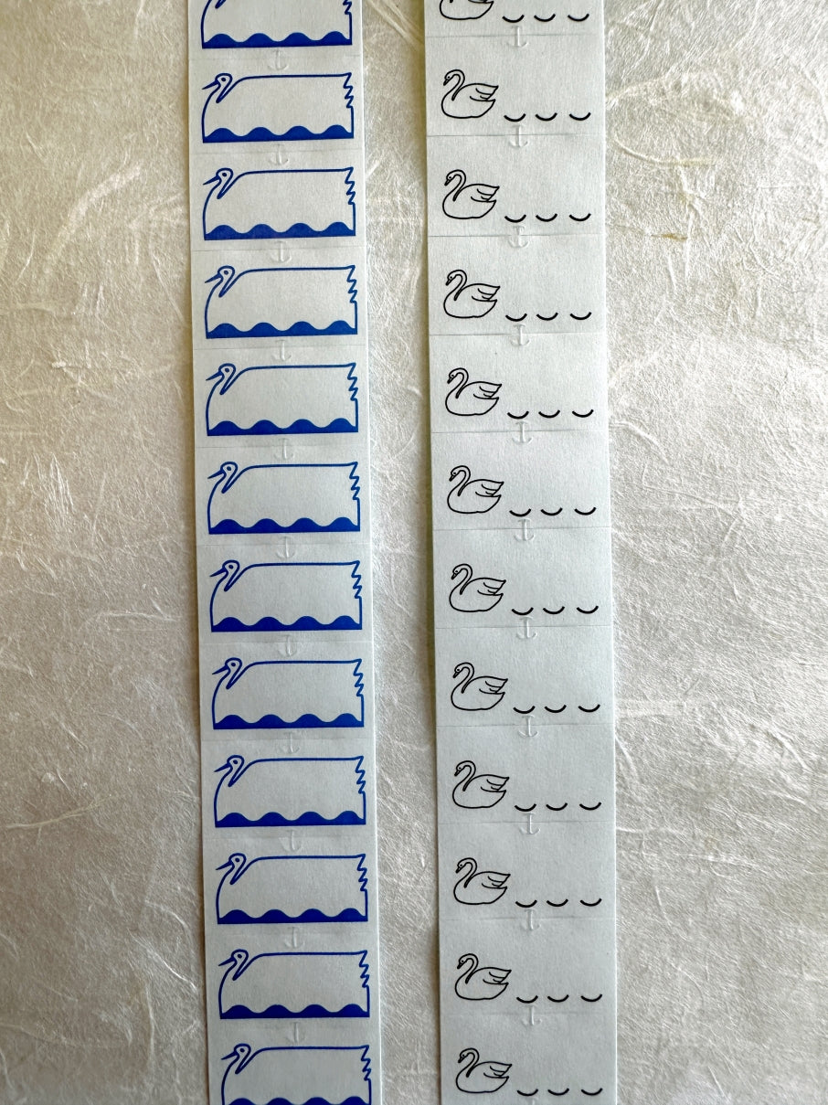 Panda Factory - Swan label sticker rolls SAMPLES