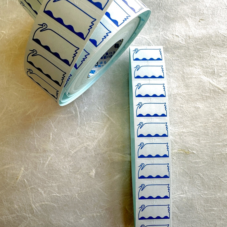 Panda Factory - Swan label sticker rolls SAMPLES