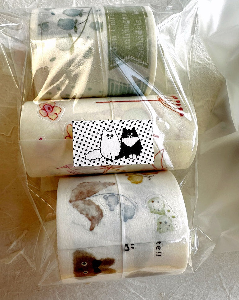 Panda Factory - Cat label sticker roll SAMPLES