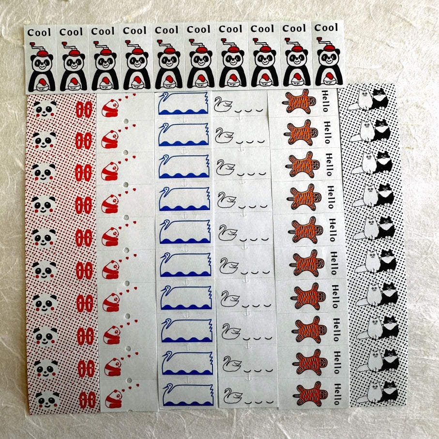 Panda Factory - label stickers MULTI SAMPLER SET