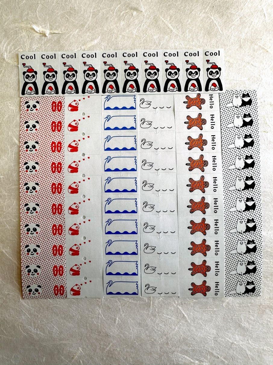 Panda Factory - label stickers MULTI SAMPLER SET