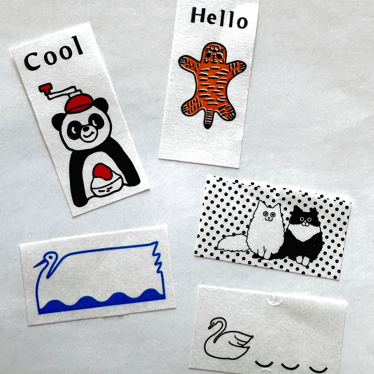 Panda Factory - Cat label sticker roll SAMPLES