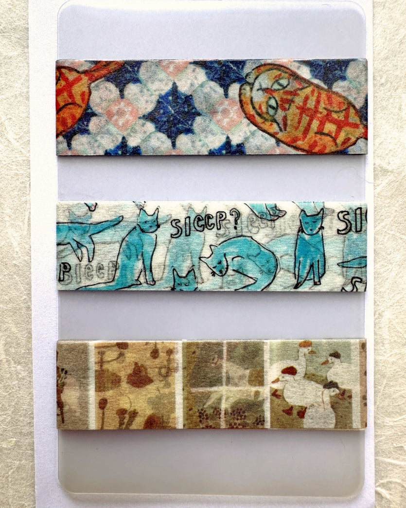 Hirano Toshiyuki x Space Craft - Cats washi tape SAMPLES