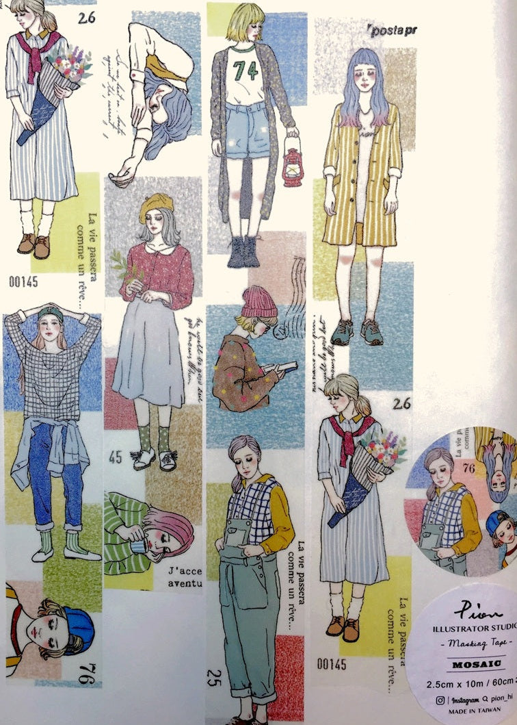 Pion - Mosaic washi tape SAMPLES