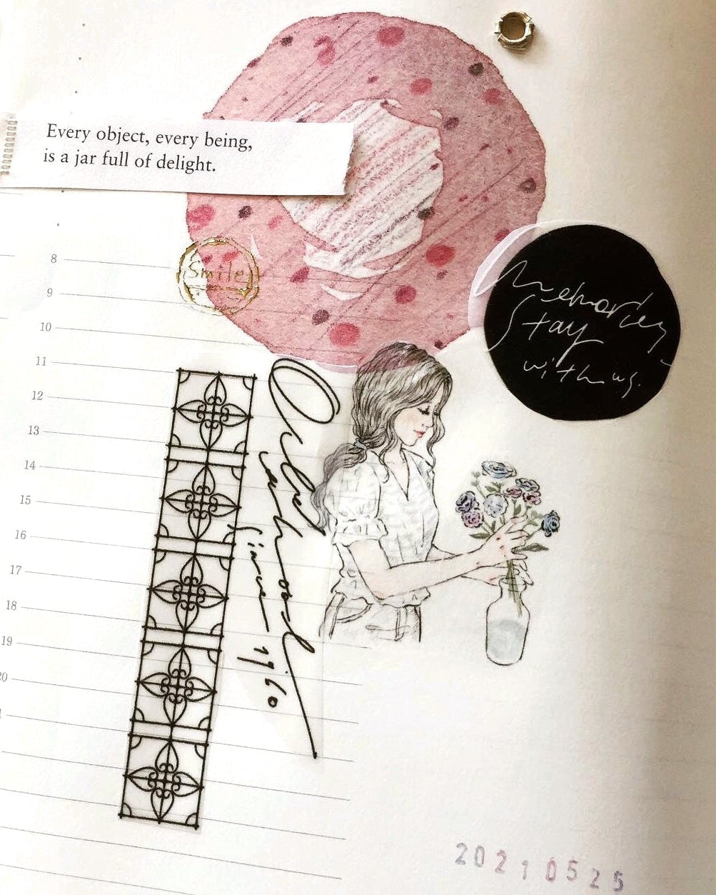 Pion - Sketch Girl washi tape SAMPLES