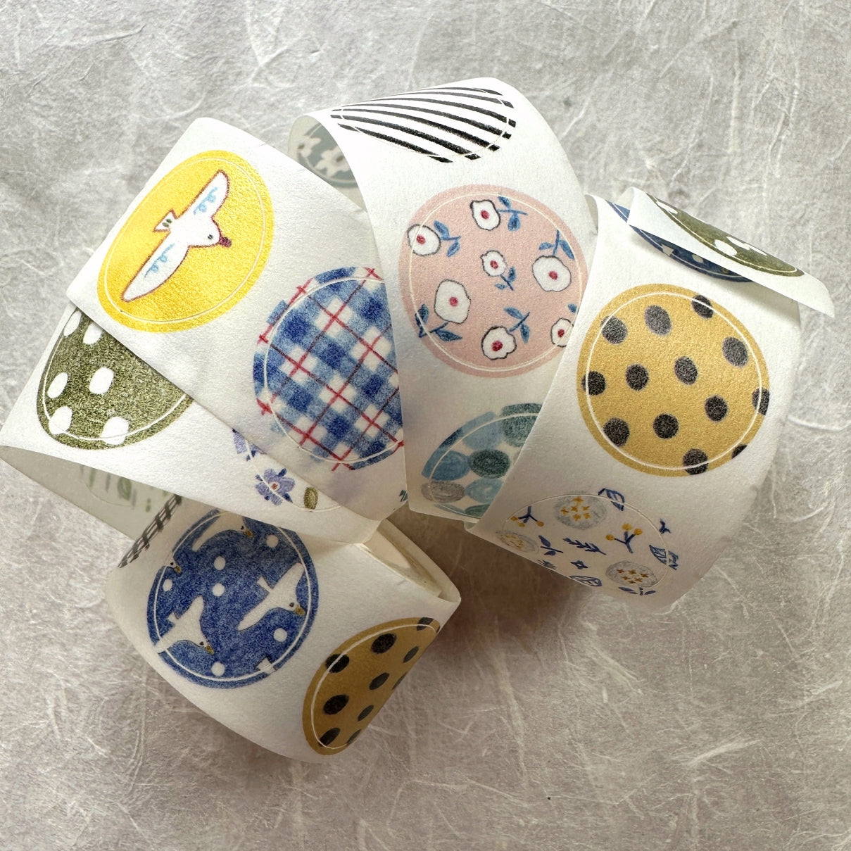 Pion - Round kiss-cut washi tape SAMPLES