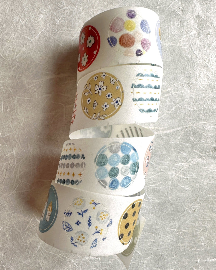 Pion - Round kiss-cut washi tape SAMPLES