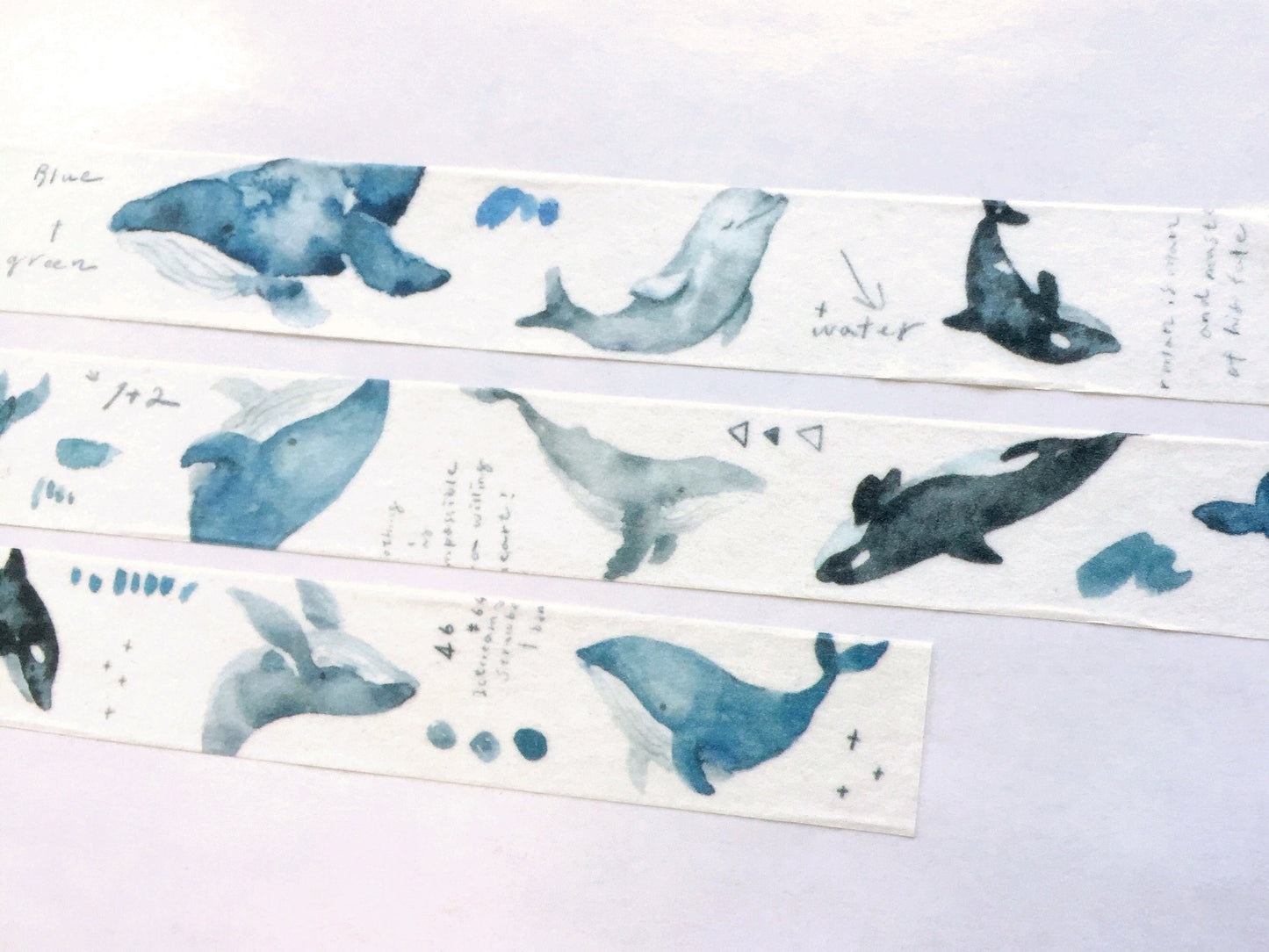 Pion - Blue + Green washi tape SAMPLES