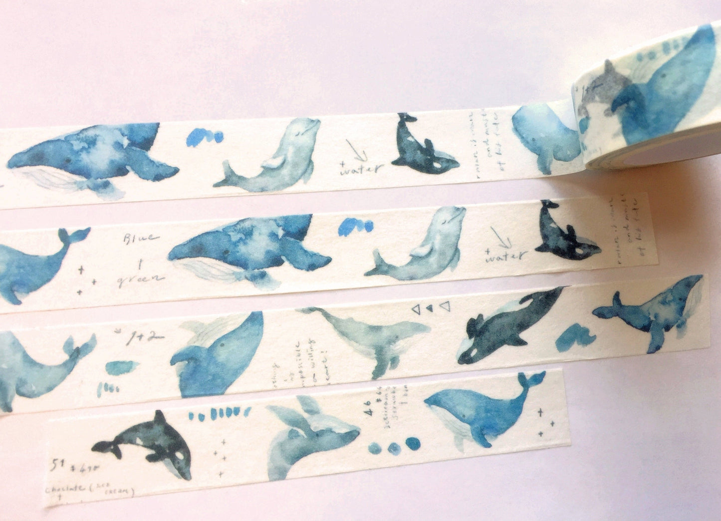 Pion - Blue + Green washi tape SAMPLES