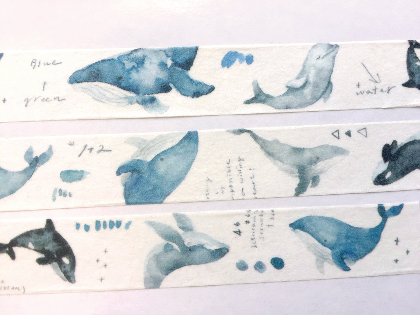 Pion - Blue + Green washi tape SAMPLES