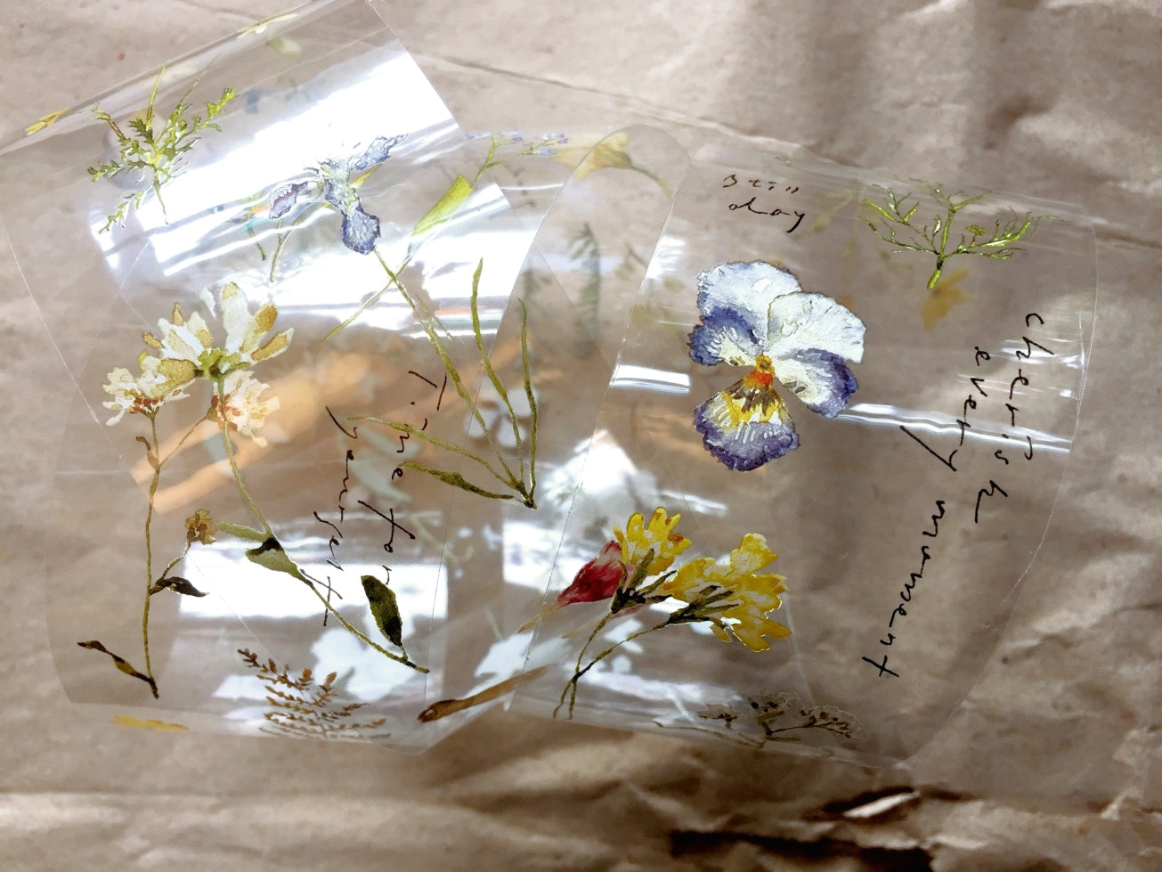 Pion - Pressed Flower Notes PET tape SAMPLES