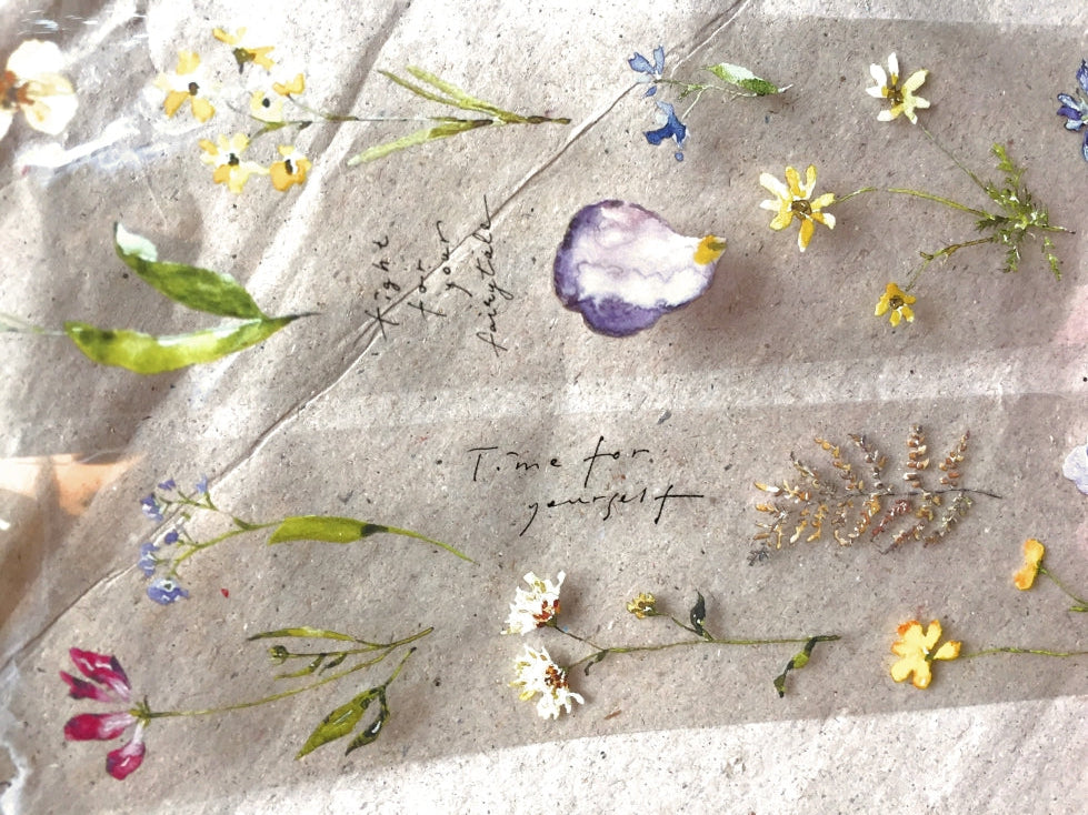 Pion - Pressed Flower Notes PET tape SAMPLES