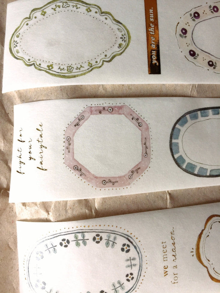 Pion - Plate gold foil washi tape SAMPLES