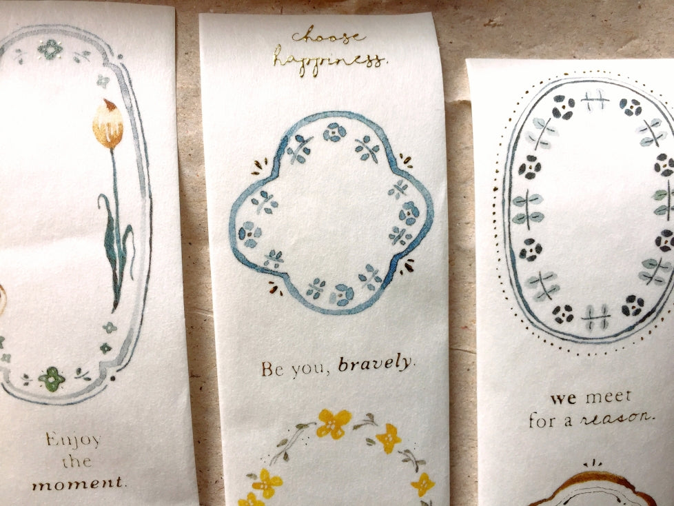 Pion - Plate gold foil washi tape SAMPLES
