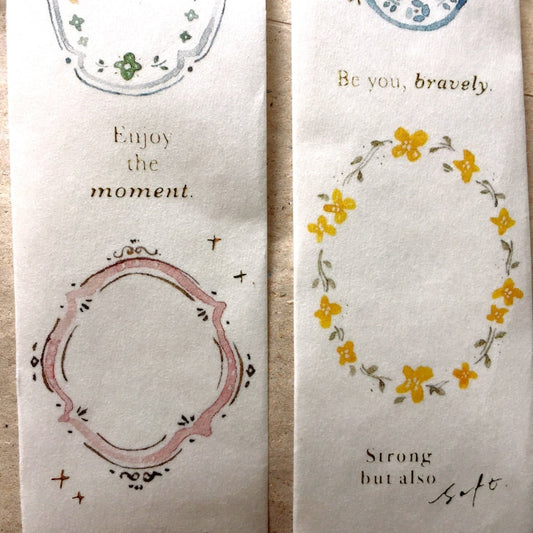 Pion - Plate gold foil washi tape SAMPLES