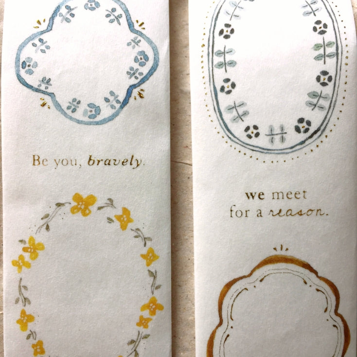 Pion - Plate gold foil washi tape SAMPLES