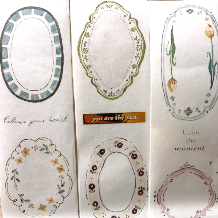 Pion - Plate gold foil washi tape SAMPLES