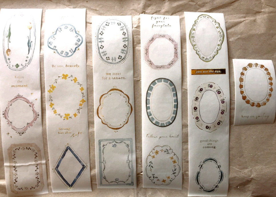 Pion - Plate gold foil washi tape SAMPLES