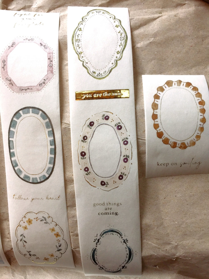 Pion - Plate gold foil washi tape SAMPLES