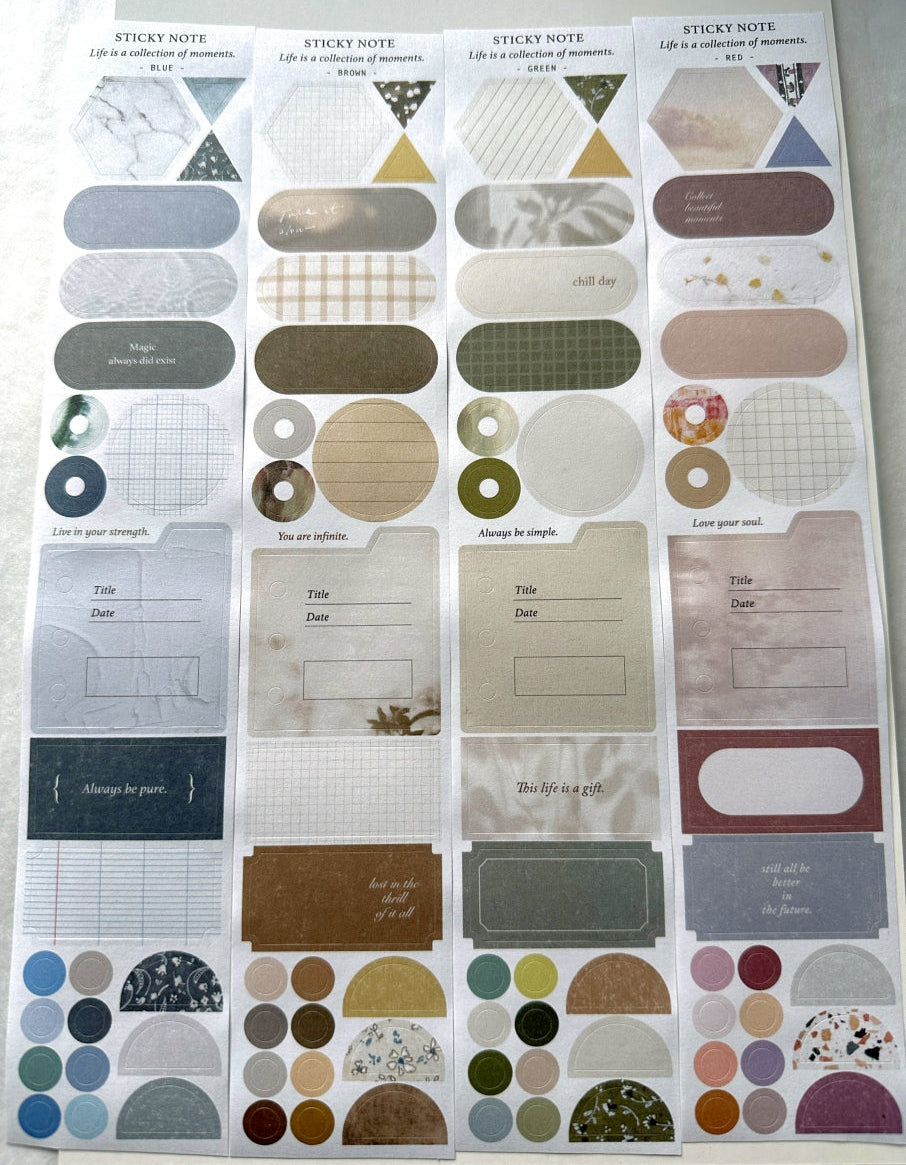 Pion - Sticky Note kiss-cut paper tape SAMPLES