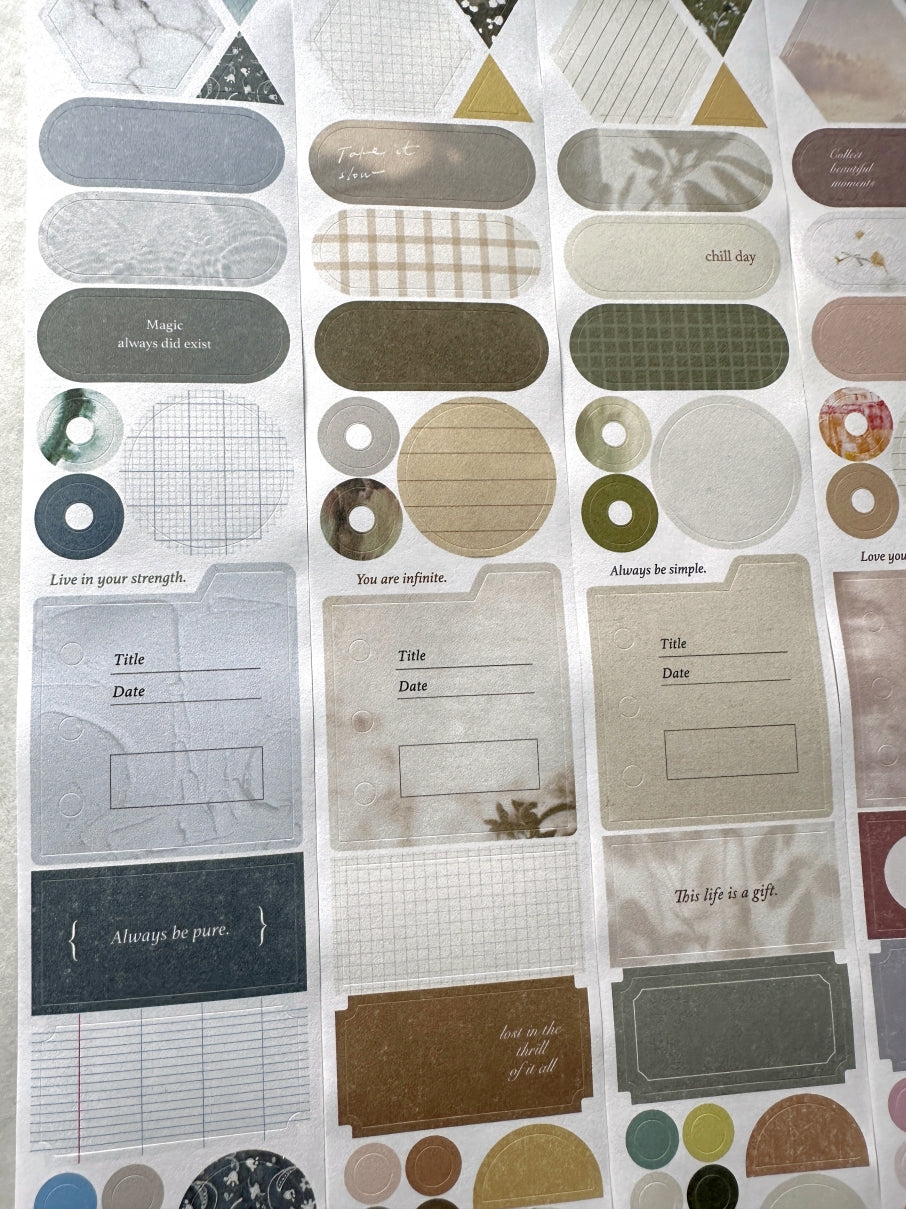 Pion - Sticky Note kiss-cut paper tape SAMPLES