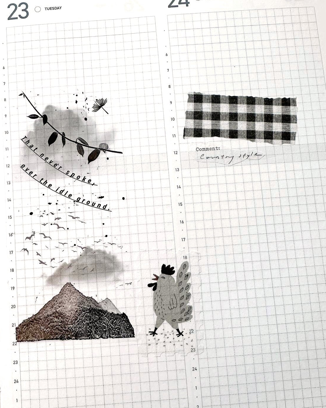 Pion - Floral cloth kiss-cut washi tape SAMPLES