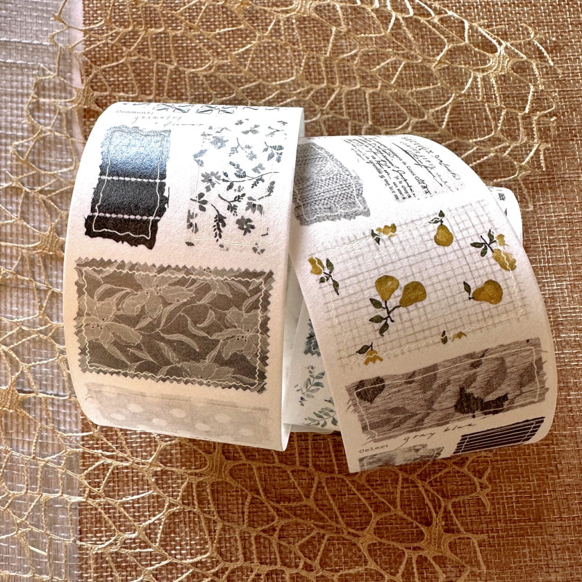 Pion - Floral cloth kiss-cut washi tape SAMPLES