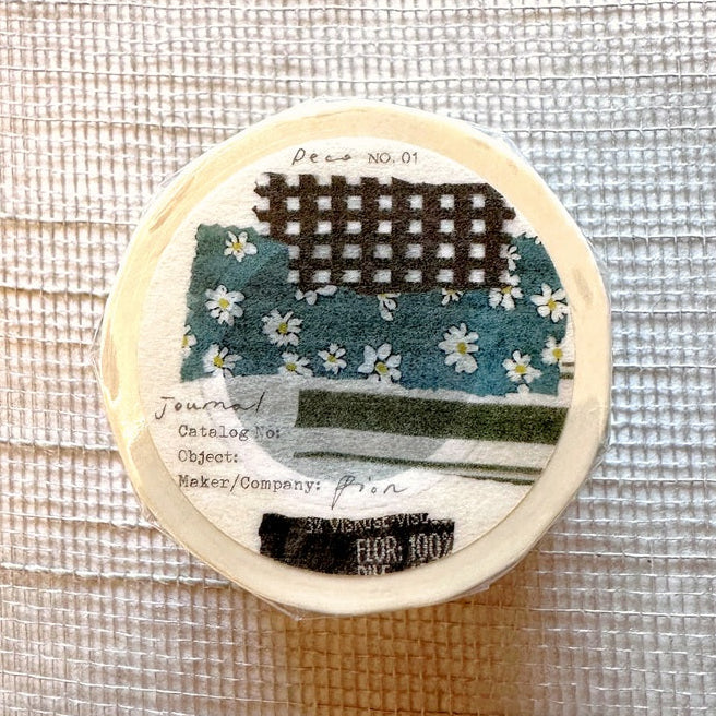 Pion - Floral cloth kiss-cut washi tape SAMPLES