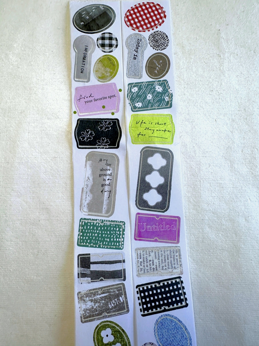 Pion - Label kiss-cut paper tape SAMPLES