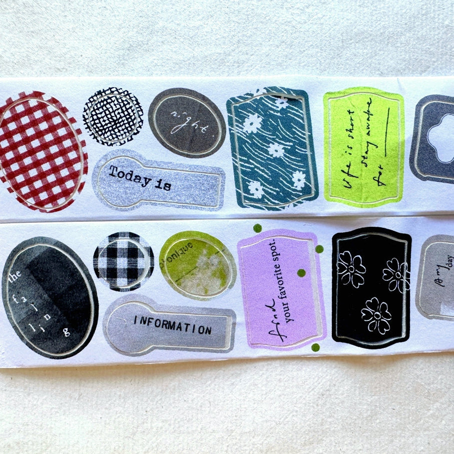 Pion - Label kiss-cut paper tape SAMPLES