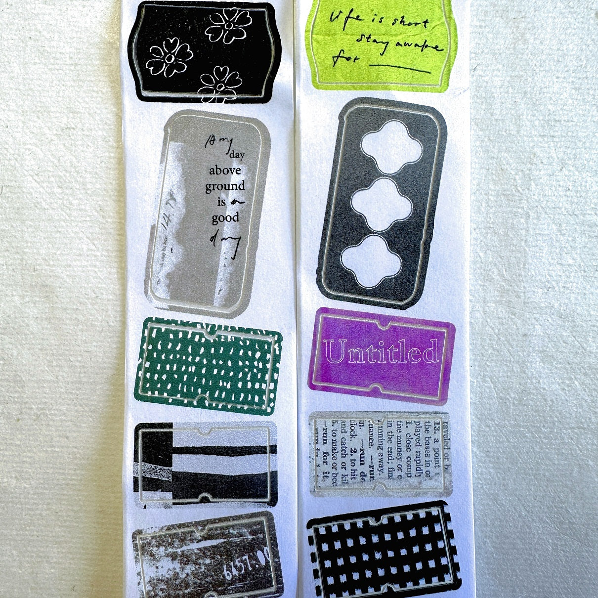 Pion - Label kiss-cut paper tape SAMPLES
