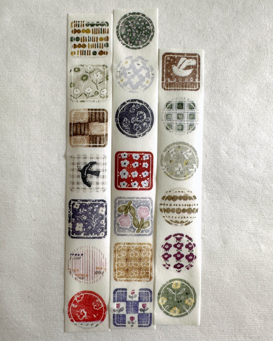 Pion - Coaster kiss-cut washi tape SAMPLES