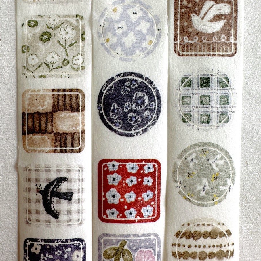Pion - Coaster kiss-cut washi tape SAMPLES