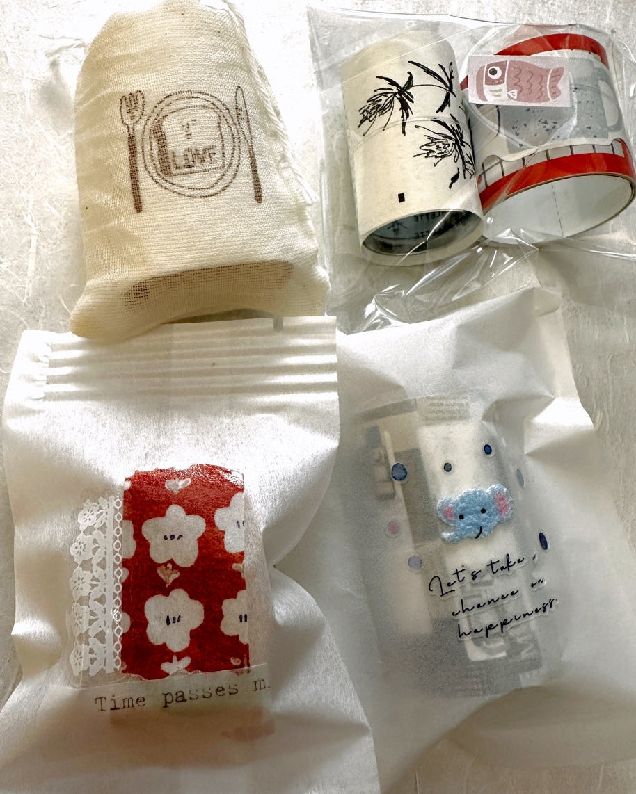 MU Lifestyle - Shape Tear #01-05 pre-cut washi tape SAMPLES