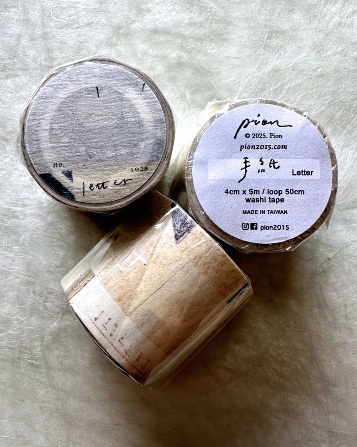 Pion - Letter washi tape SAMPLES