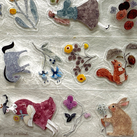 Pion - Blooming kiss-cut PET tape SAMPLES