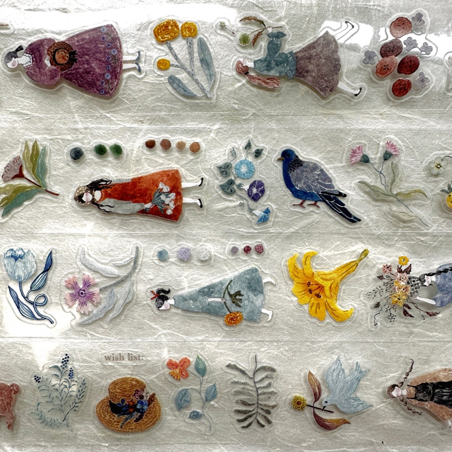 Pion - Blooming kiss-cut PET tape SAMPLES
